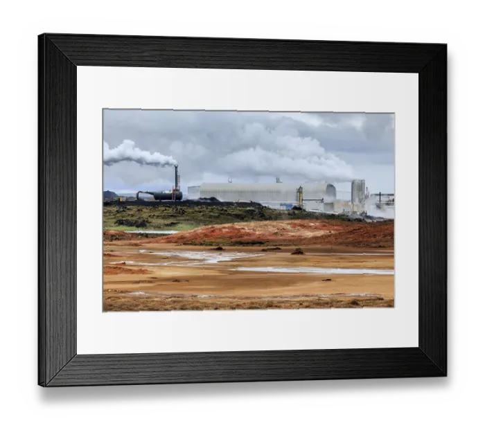 Framed Print : Geothermal Power Plant, Iceland