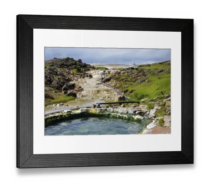 Framed Print : Pool, Kjolur, Hot Pot, Hveravellir