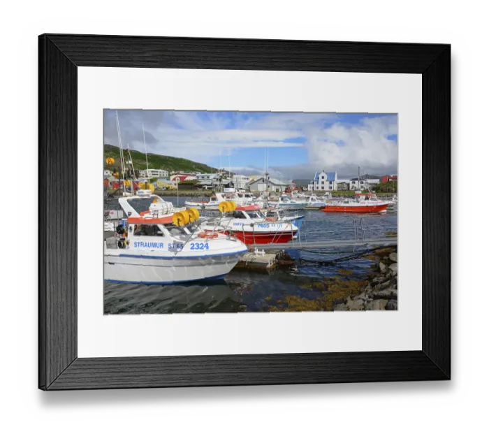 Framed Print : Harbour, Holmavik, Westfjords, Iceland