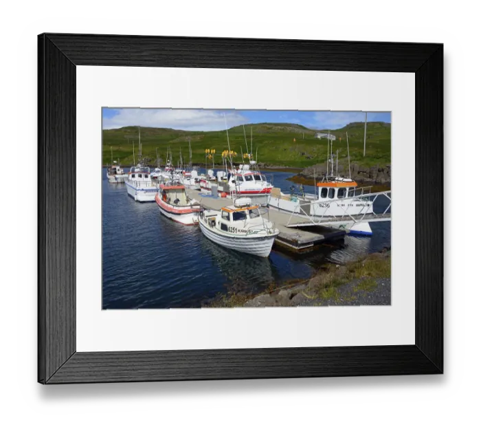 Framed Print : Harbour, Drangsnes, Westfjords, Iceland