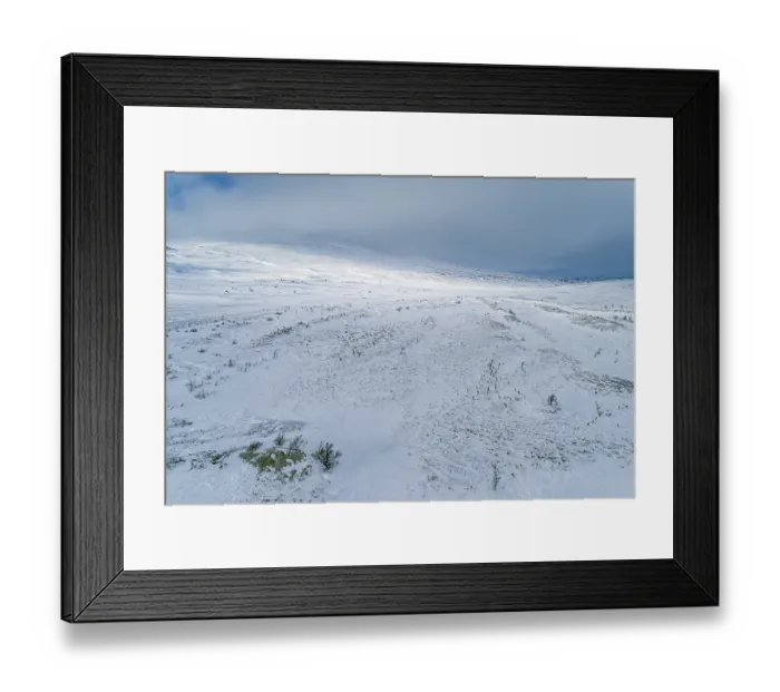 Framed Print : Fjell with snow pressed by the wind