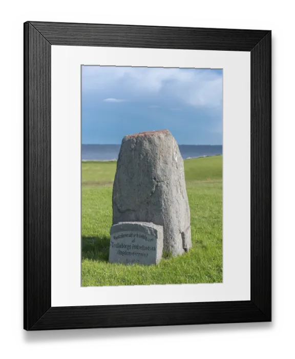 Framed Print : erratic block near Stavsten, labeled by Carl von Linne 1749