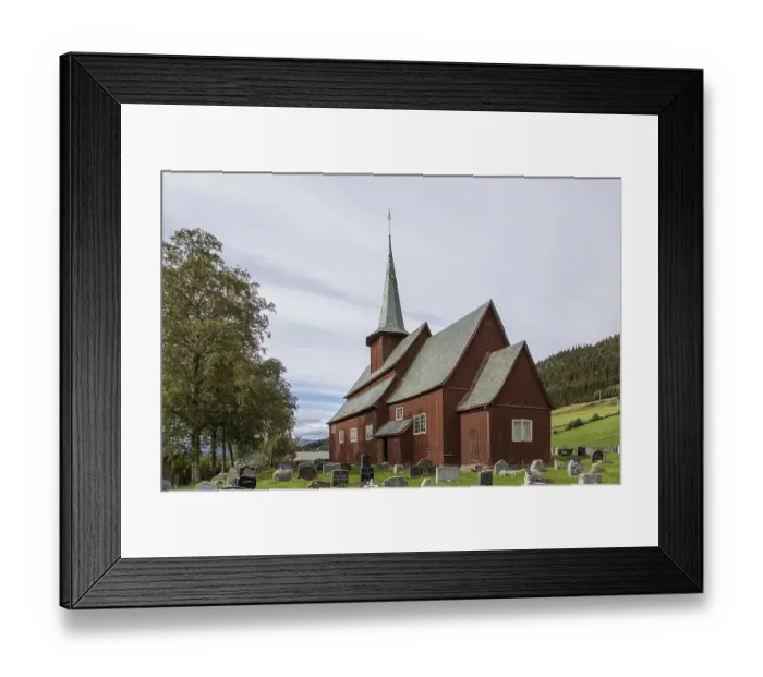Framed Print : Stave church, Hegge, Innlandet, Norway Framed Print : Stave church, Hegge, Innlandet, Norway