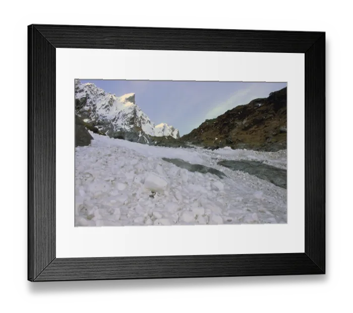 Framed Print : Small glacier in South Westland's Southern Alps