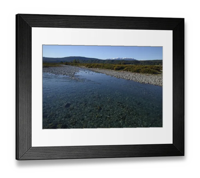 Framed Print : The pollution free snow-fed Haupiri River Framed Print : The pollution free snow-fed Haupiri River