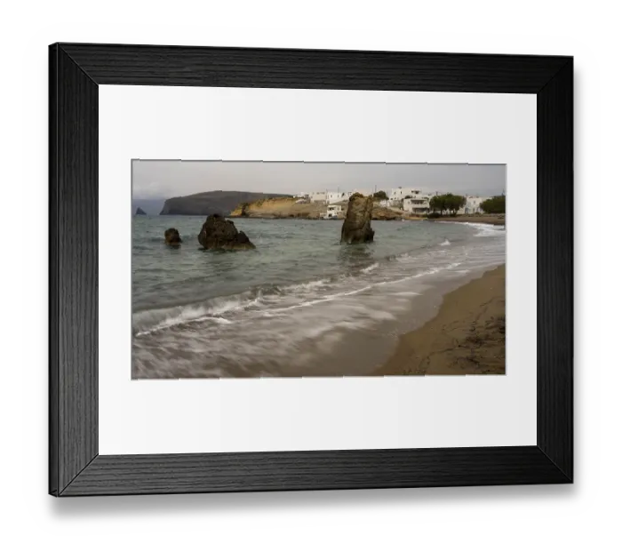 Framed Print : Rocky peaks rise out of the sea Framed Print : Rocky peaks rise out of the sea