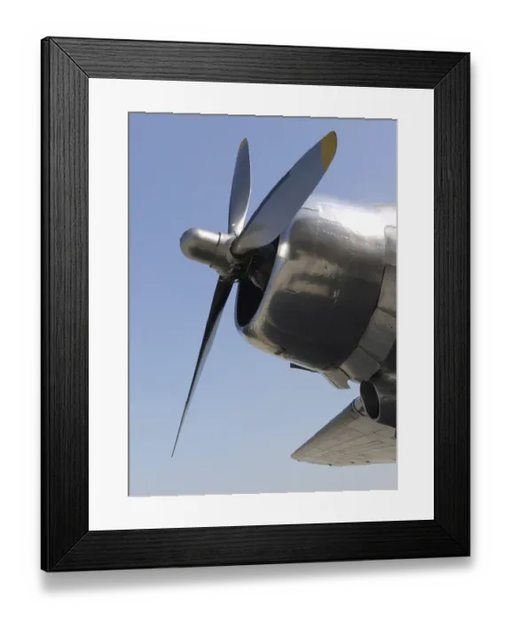 Framed Print : Propeller of a DC 3