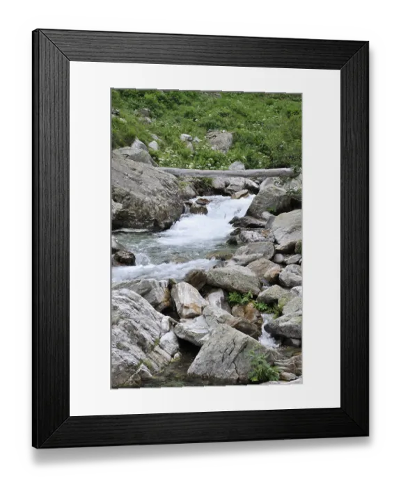Framed Print : Mountain creek, italy