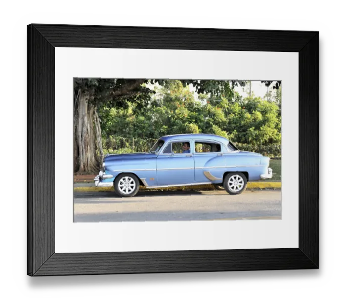 Framed Print : Chevrolet, vintage car from the 50s