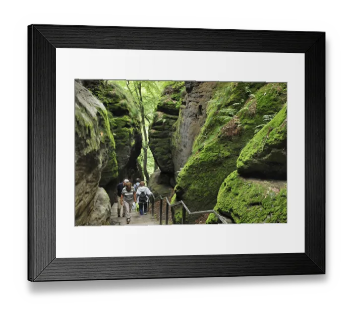 Framed Print : Hollow Path Great Slingshot, Bastei