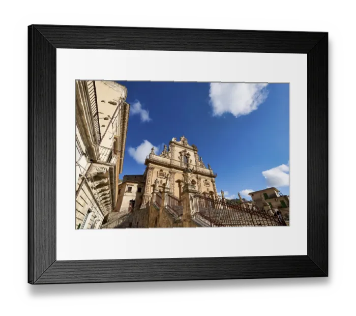 Framed Print : Chiesa di San Pietro Church. Modica Sicily Italy