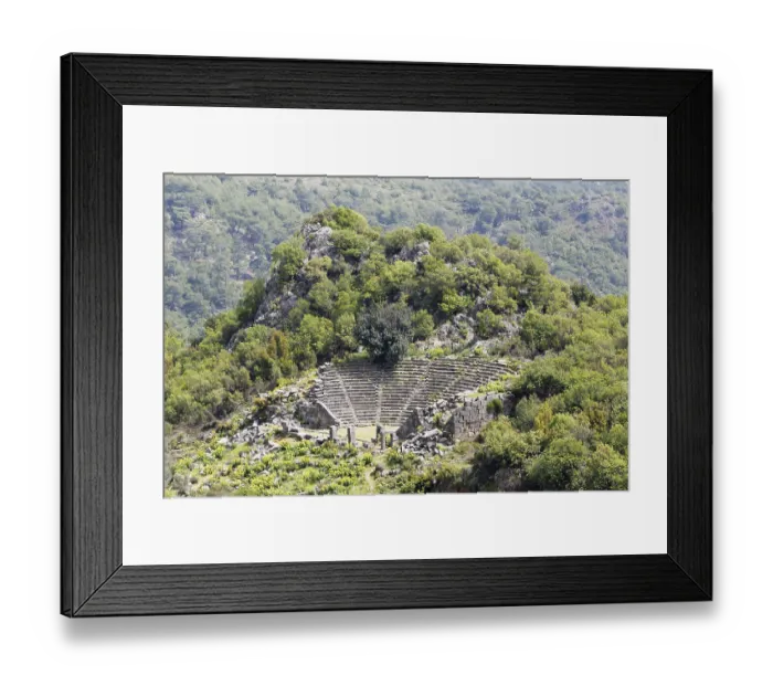 Framed Print : Ancient city of Pinara, amphitheatre