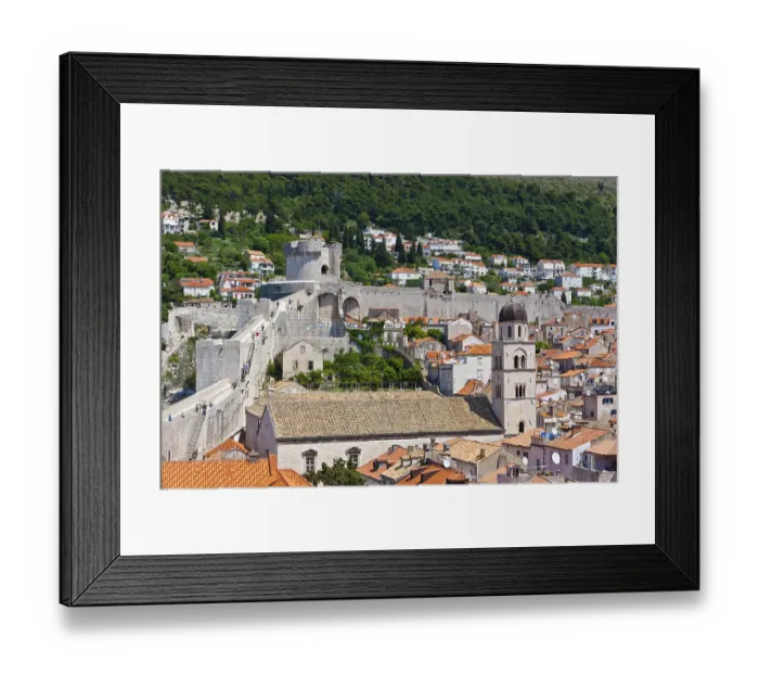 Framed Print : City walls and Franciscan Monastery
