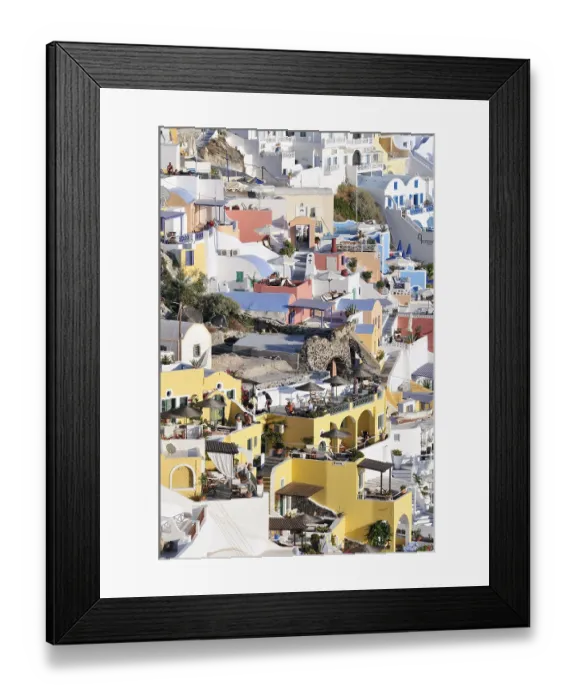 Framed Print : View over the town of Thira, Fira