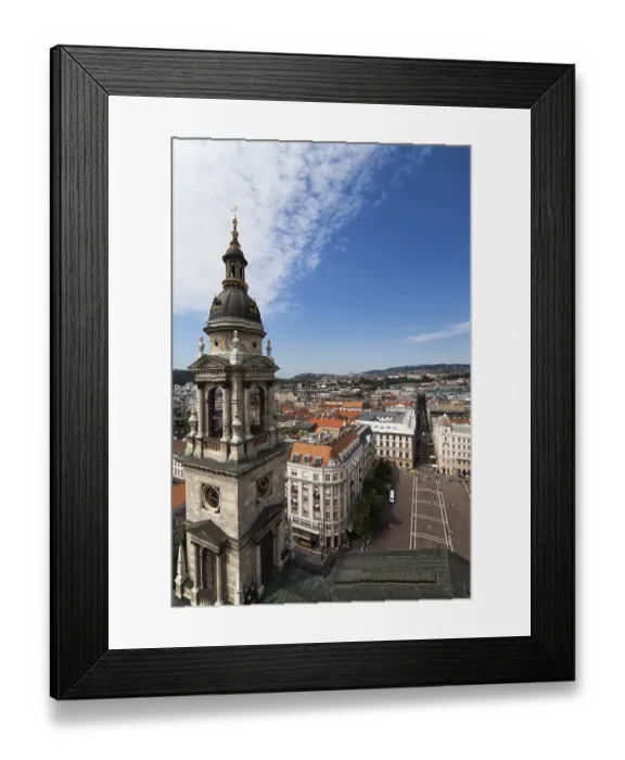 Framed Print : City of Budapest, bell tower of St