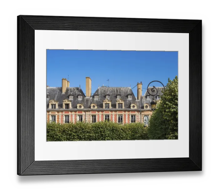 Framed Print : View of the Place des Vosges in Paris, France Framed Print : View of the Place des Vosges in Paris, France