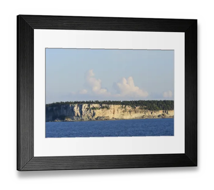 Framed Print : Look to Visby with its cliff