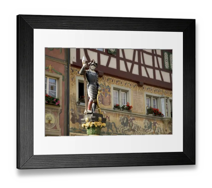 Framed Print : Soldier on a fountain in Stein am Rhein Framed Print : Soldier on a fountain in Stein am Rhein