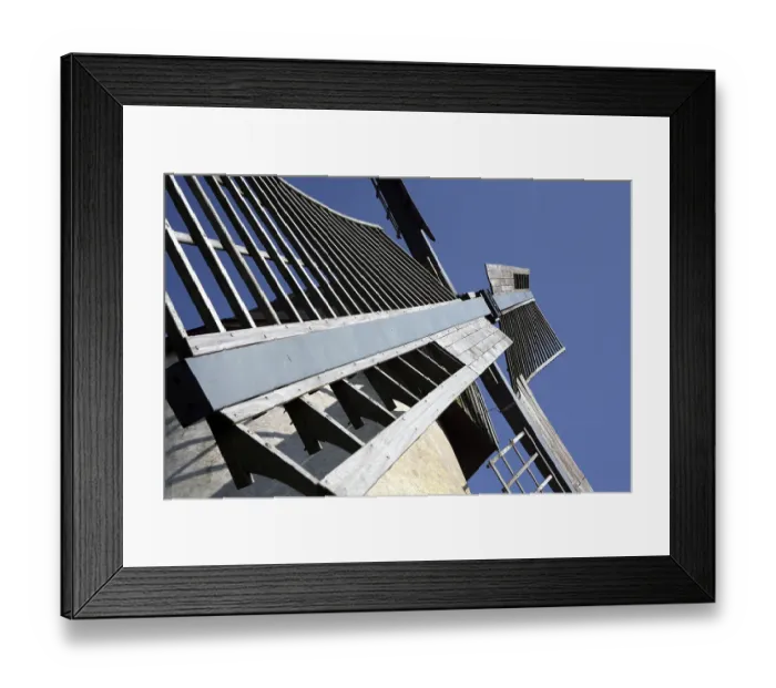 Framed Print : Detail of a cap windmill in Kalletal-Bavenhausen (district of Lippe)