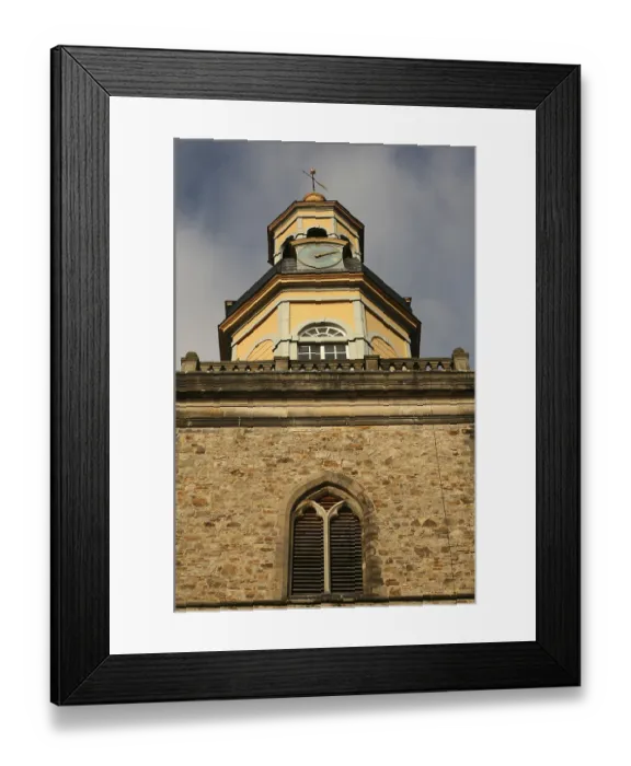 Framed Print : Church tower of the market church in Rinteln (Lower Saxony)
