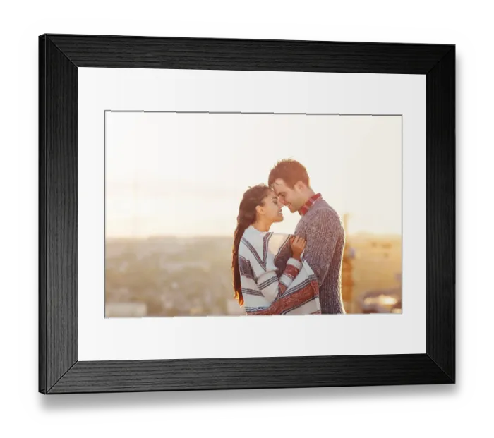 Framed Print : Young man and woman in love outdoors on the roof Love and relations concept Framed Print : Young man and woman in love outdoors on the roof Love and relations concept