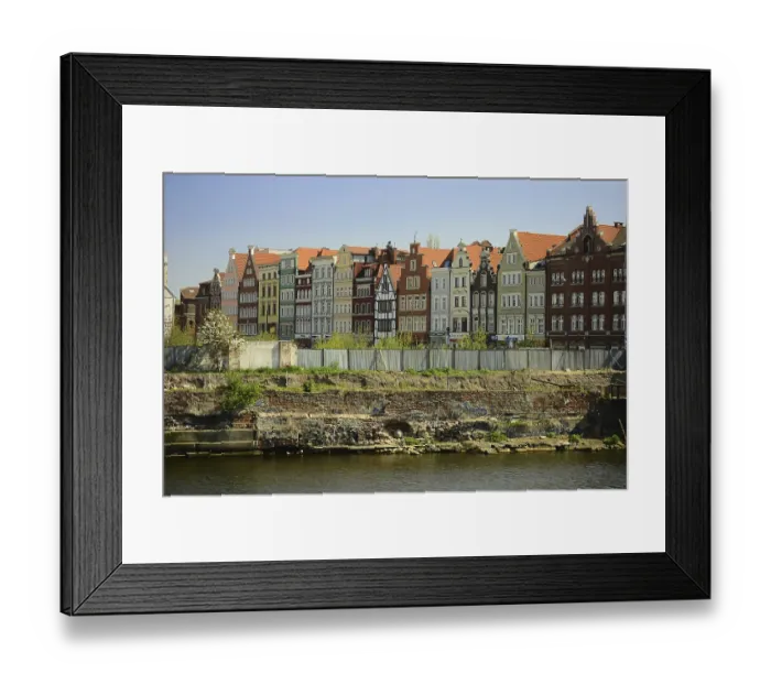 Framed Print : Architecture of old town in the center of Gdansk Framed Print : Architecture of old town in the center of Gdansk