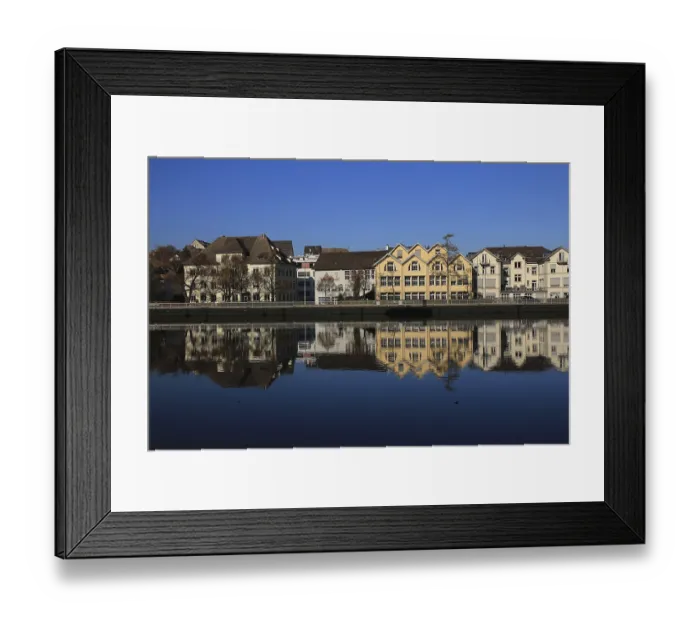 Framed Print : Town and river in Switzerland Framed Print : Town and river in Switzerland