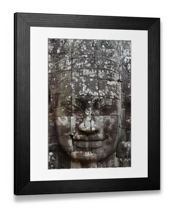 Framed Print : Jayavarman VII's face, Bayon temple Framed Print : Jayavarman VII's face, Bayon temple