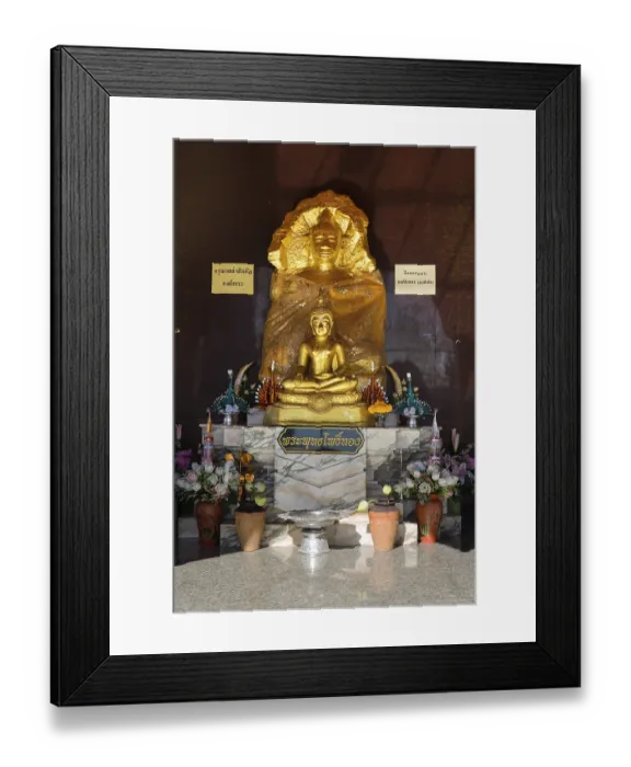 Framed Print : Buddha statue in a small temple at the City Pillar Shrine