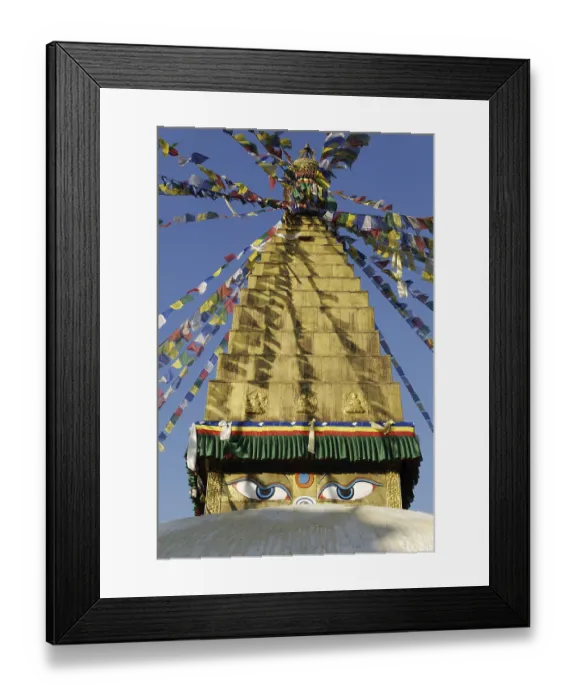 Framed Print : Buddhist stupa of Chabahil, Kathmandu, Nepal