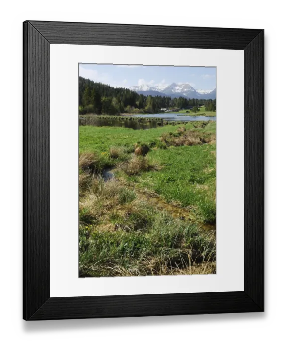Framed Print : Lake in the Karwendel mountains (Germany) (Bavaria)