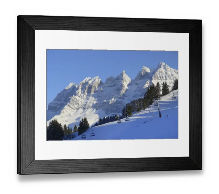 Framed Print : Dents du Midi, Les Crosets, Valais, Switzerland