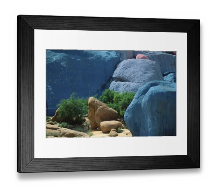 Framed Print : Les Peintures, rocks painted by Belgian painter Jean Verame
