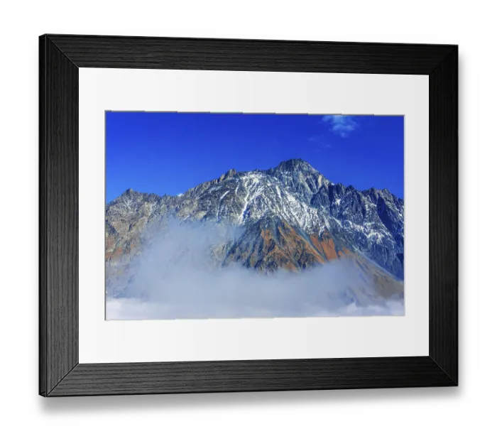 Framed Print : Mountains over Stepantsminda formerly Kazbegi in the Khevi province Framed Print : Mountains over Stepantsminda formerly Kazbegi in the Khevi province
