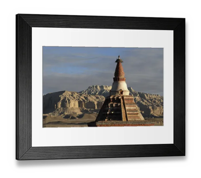 Framed Print : Stupa or chorten, near Toling Temple in the ancient Kingdom of Guge