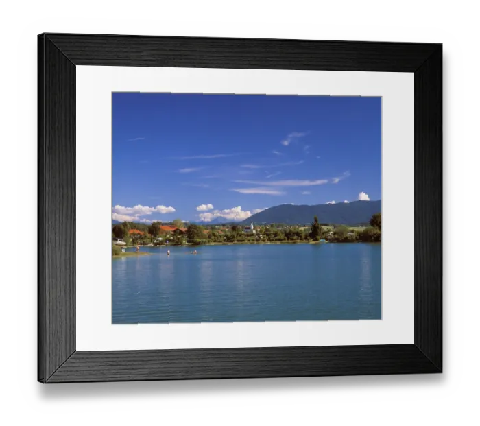 Framed Print : Lake Bibisee and Koenigsdorf, Toelzer Land