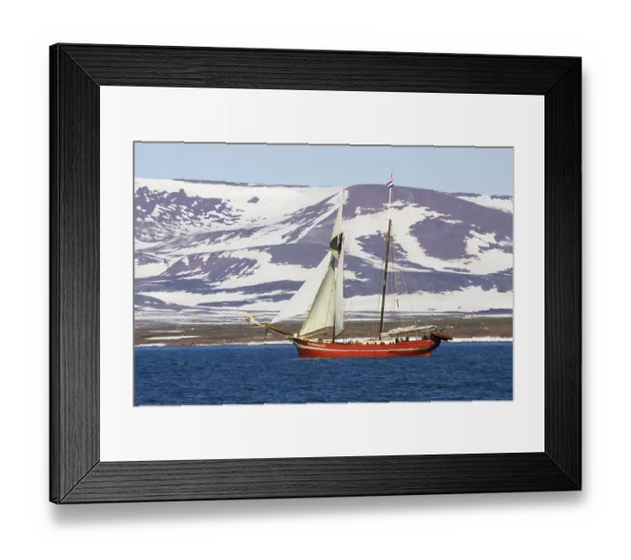 Framed Print : Sailboat, Svalbard, Norway Framed Print : Sailboat, Svalbard, Norway