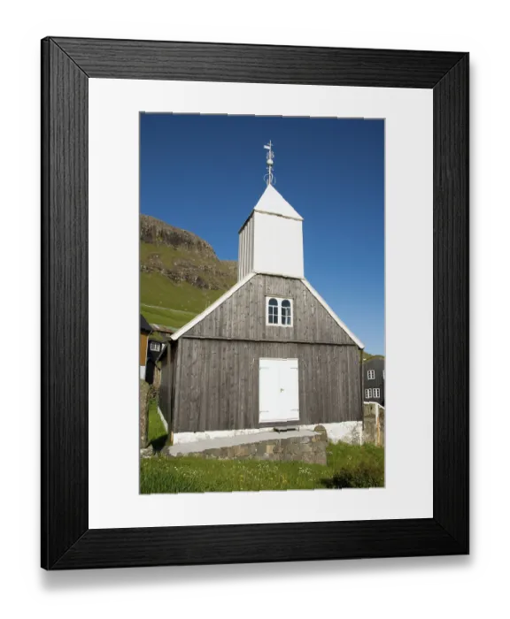 Framed Print : Wooden church, built 1865, Bour