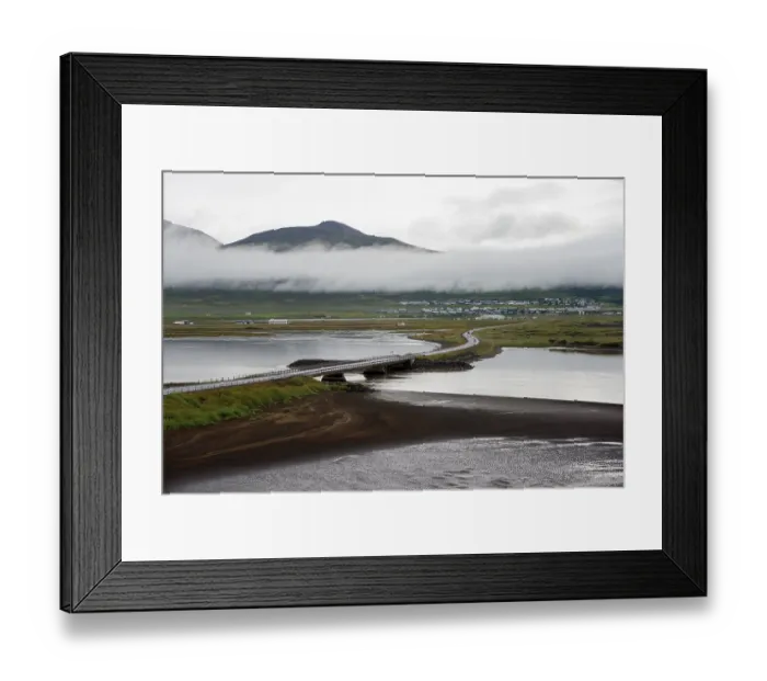 Framed Print : Saudarkrokur, Fjord Skagafjordur, Iceland