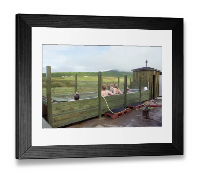 Framed Print : Hot Pot, Husavik, Iceland