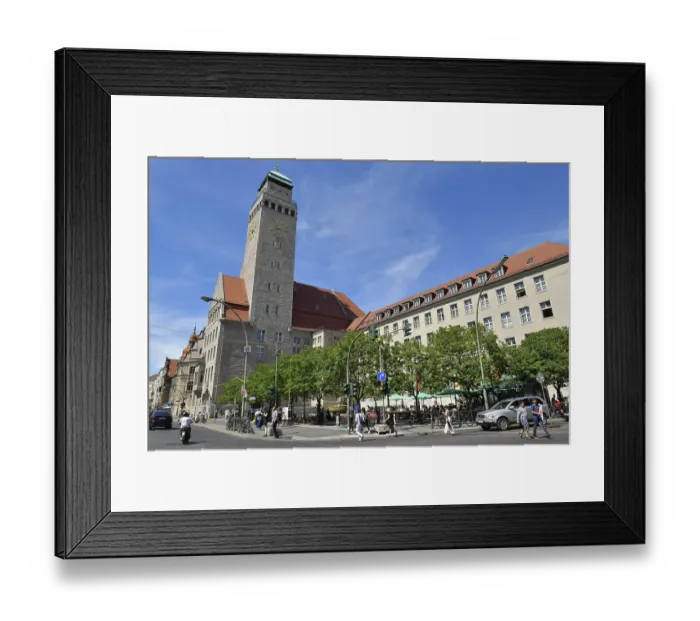 Framed Print : Neukolln City Hall, Karl-Marx-StraBe