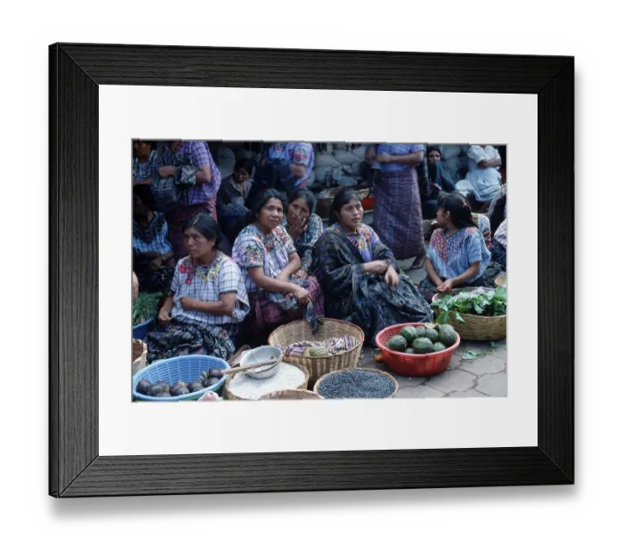 Framed Print : Women at market, Santiago Atitlan, Guatemala
