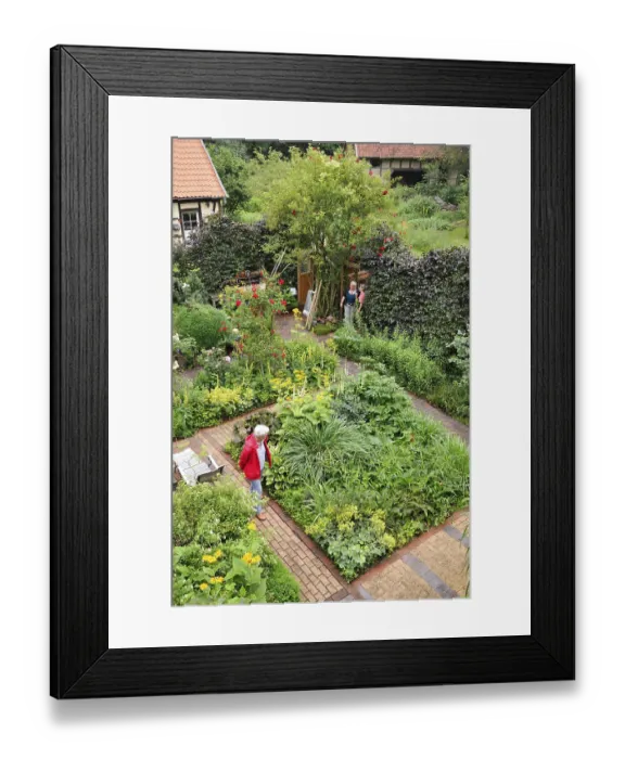 Framed Print : Klostergarten, Malgarten, Lower Saxony, Germany