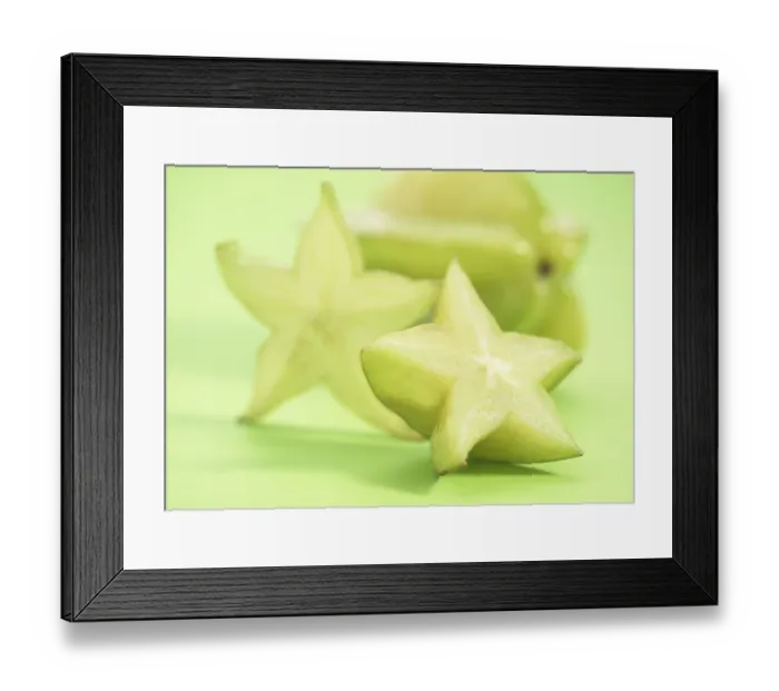 Framed Print : Carambola (averrhoa carambola) European Starling fruit Framed Print : Carambola (averrhoa carambola) European Starling fruit