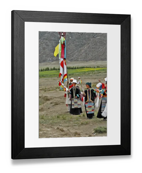Framed Print : Religious festivity near Lhasa, Tibet, Asia Framed Print : Religious festivity near Lhasa, Tibet, Asia
