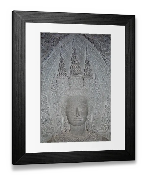 Framed Print : Devata relief, Angkor Wat main temple, Cambodia
