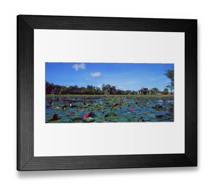 Framed Print : Cambodia: Khmer Tempel ruins Ankor Wat in the rain forest of Siam Reap