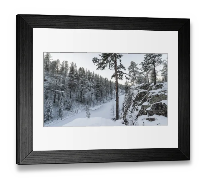 Framed Print : Winter landscape, Gallivare