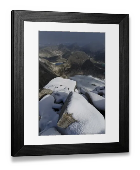 Framed Print : View from Storstyggesvanatinden mountain into the Svanadalen valley