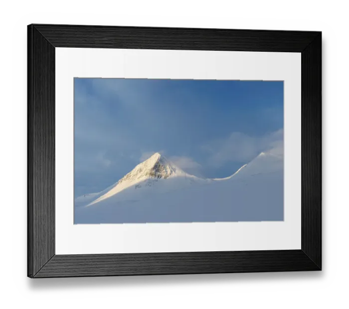 Framed Print : Mountains in the morning light in the valley Stuor Reaiddavaggi